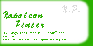 napoleon pinter business card